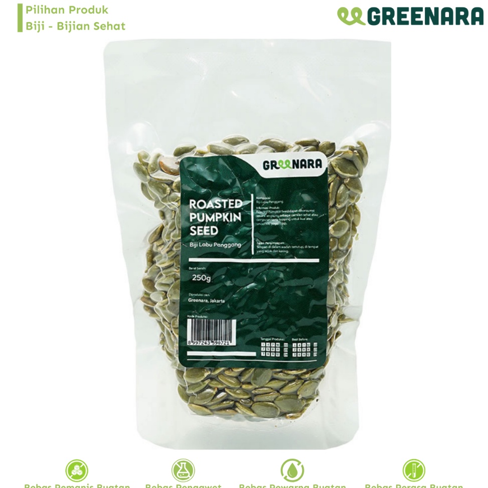 

COD TERMURAH Greenara Biji Labu Panggang 25gr Roasted Pumpkin Seed