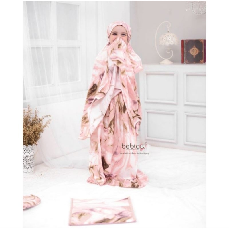 Mukena Anak Bebica Amkana -Flamingo Pink