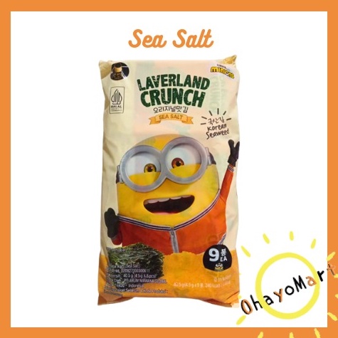 

BEST SELLER Laverland Crunch sea salt Rumput Laut seasalt seaweed snack seaweed