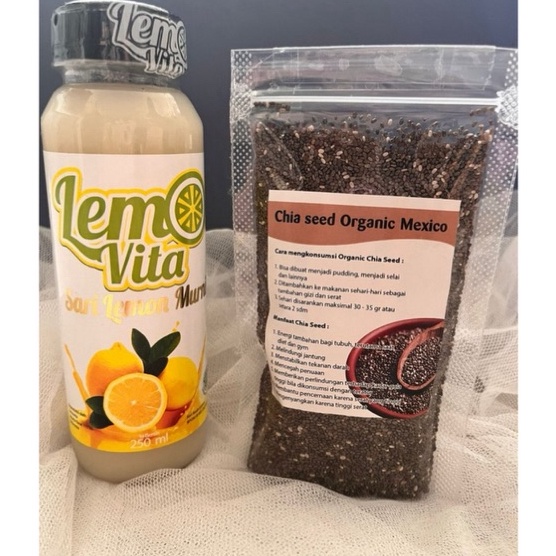 

1111 PAKET HEMAT CHIA SEED 1gr LEMOVITA 25ml Paket Jus diet