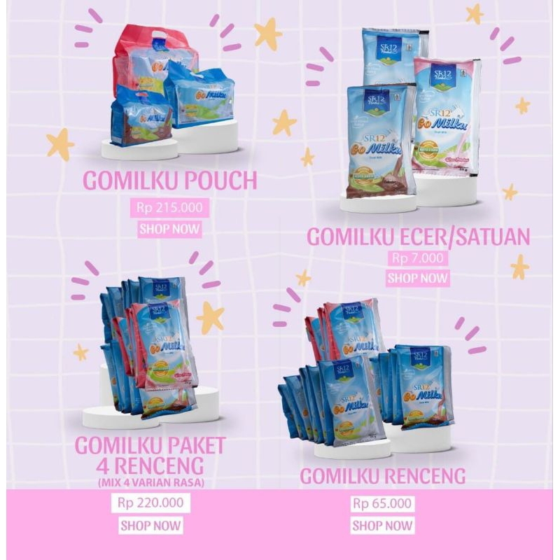 

Susu Kambing Etawa GOMILKU SR12 7000 sachet