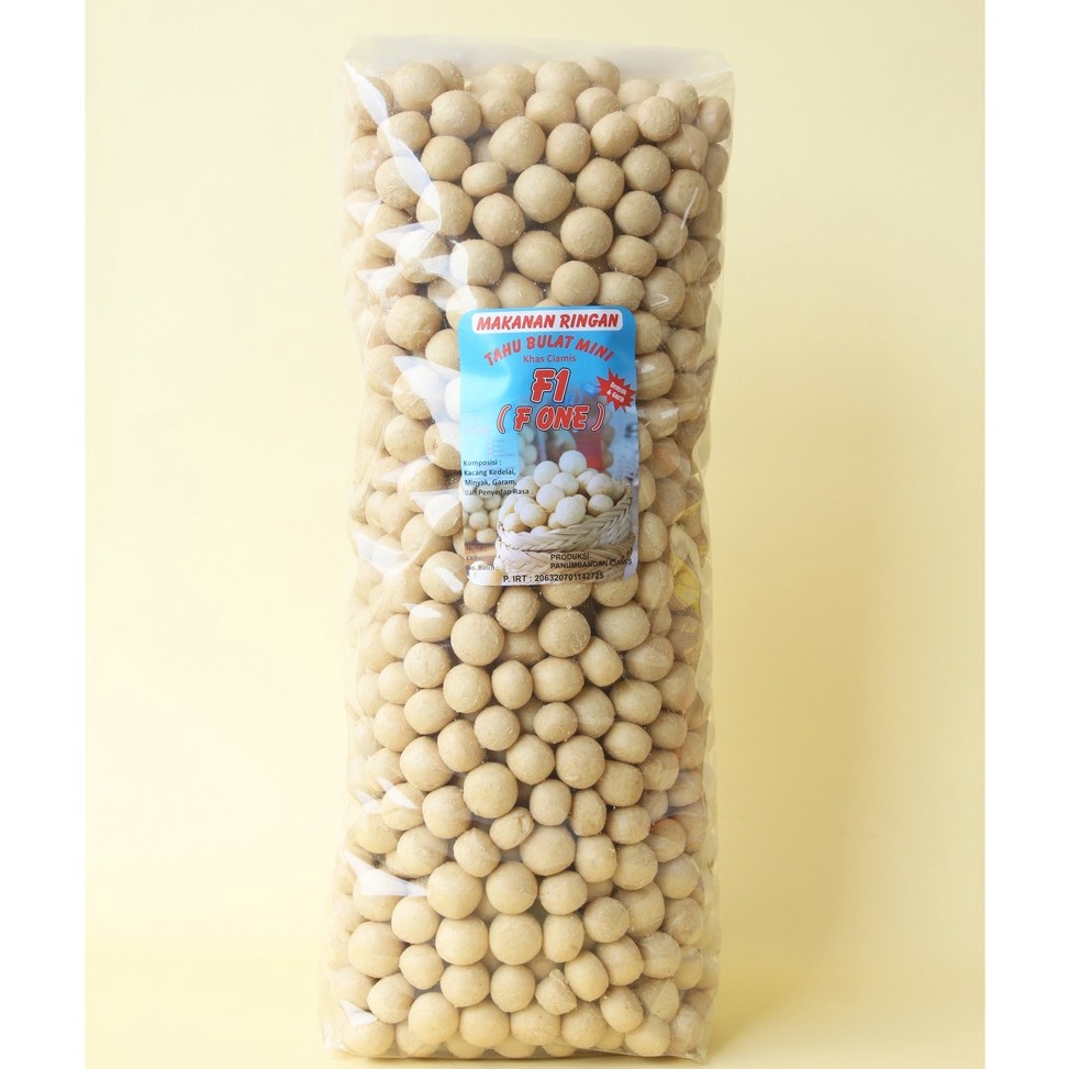 

READY STOK Tahu Bulat Mini Kering F1 Ayam Bawang 1gr 1 kg
