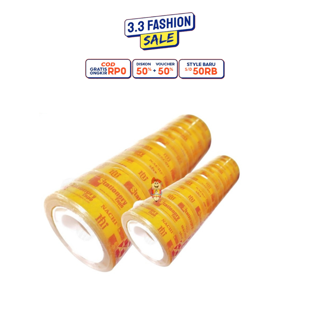 

Isolasi Bening / Lakban Solatip / Nachi / 1/2" X 25 Y