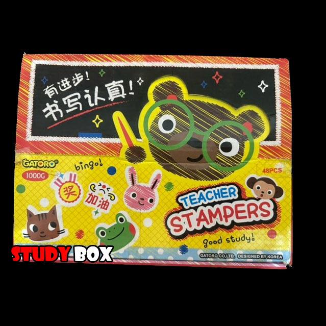 

Round Stamp Emoji 1pcs Gatoro 2cm Mainan Stampel anak Korea