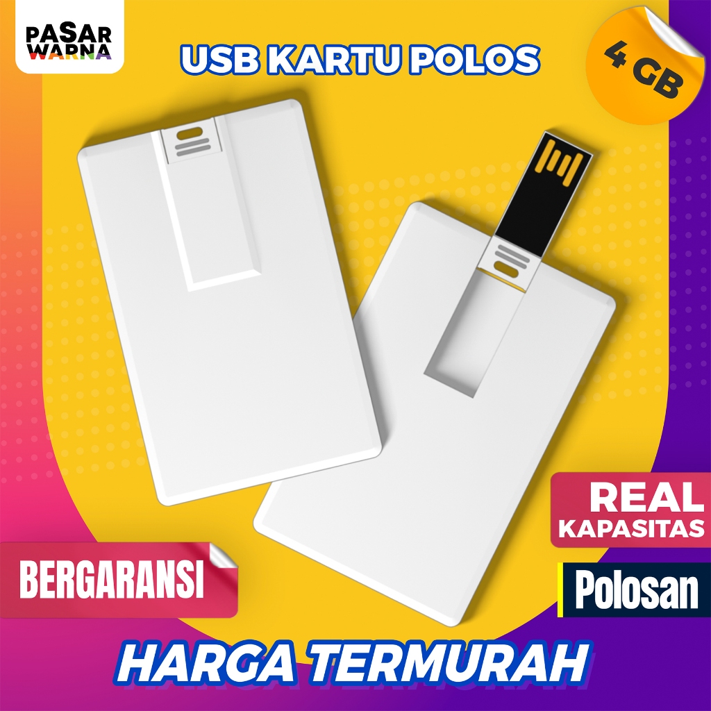 REAL KAPASITAS Flashdisk Kartu 4 GB - USB FD FLASHDISK CARD 4 GB POLOS