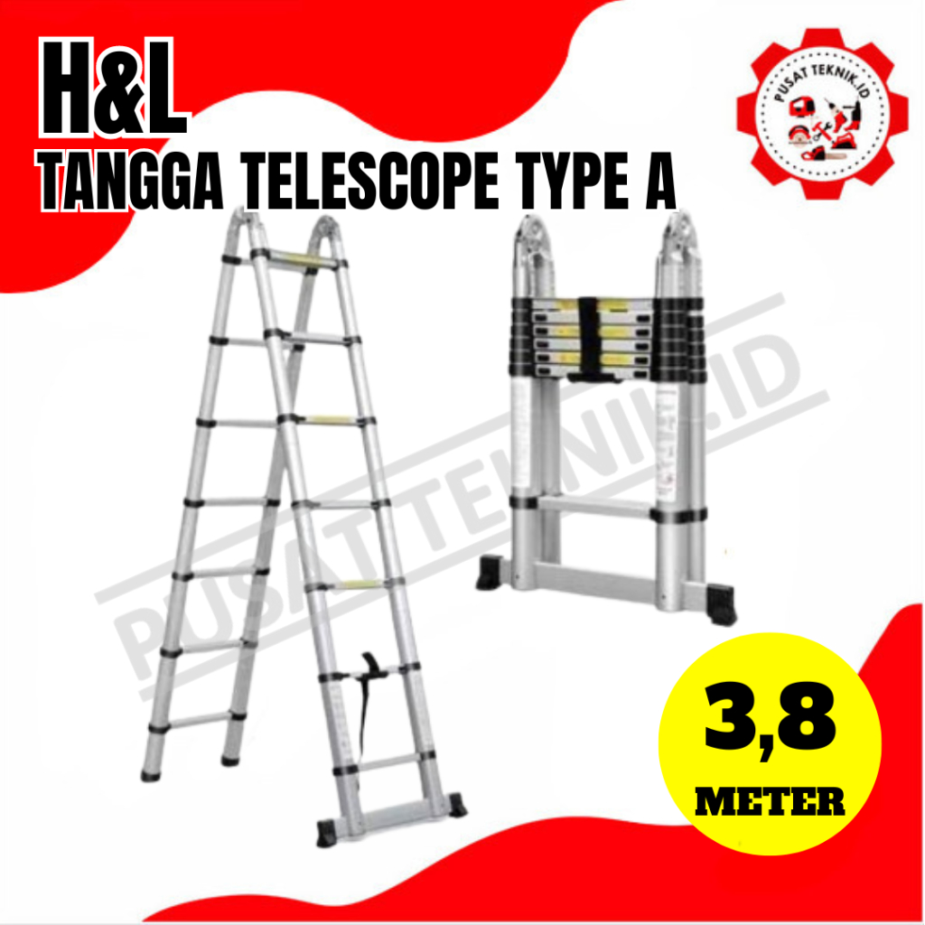TANGGA TELESKOPIK HNL 3.8M DOUBLE TYPE A