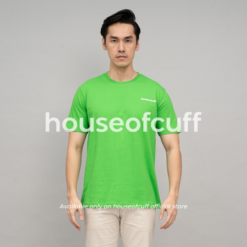 Houseofcuff T-shirt Kaos Polos Pendek Hijau Terang Tersedia Size S-4XL