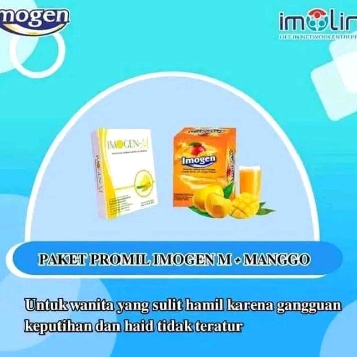 Paket Promil Imogen M (5 sachet) dan Imogen Mangga (5 sachet)