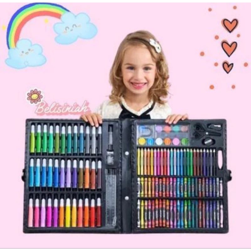 

150 pcs Crayon Alat Lukis Anak Pensil Warna Cat Air Perlengkapan Menggambar Melukis Mewarnai