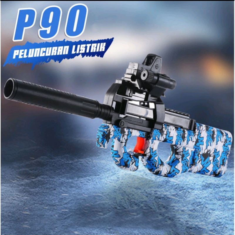 Mainan anak pistol water blaster gel p90 mini