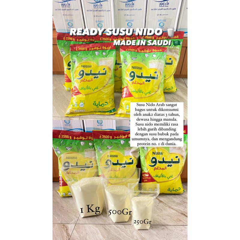 Susu Sapi Bubuk Nido Nestle 2250g Original Nestle Arab Saudi - 2250gr