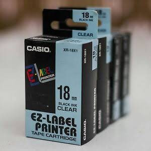 

Label Casio Tape Cartridge 18mm Black Ink Clear - ORIGINAL CASIO