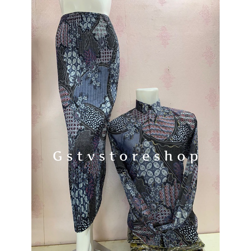 couple batik modern / couple kebaya / kemeja batik / bawahan plisket