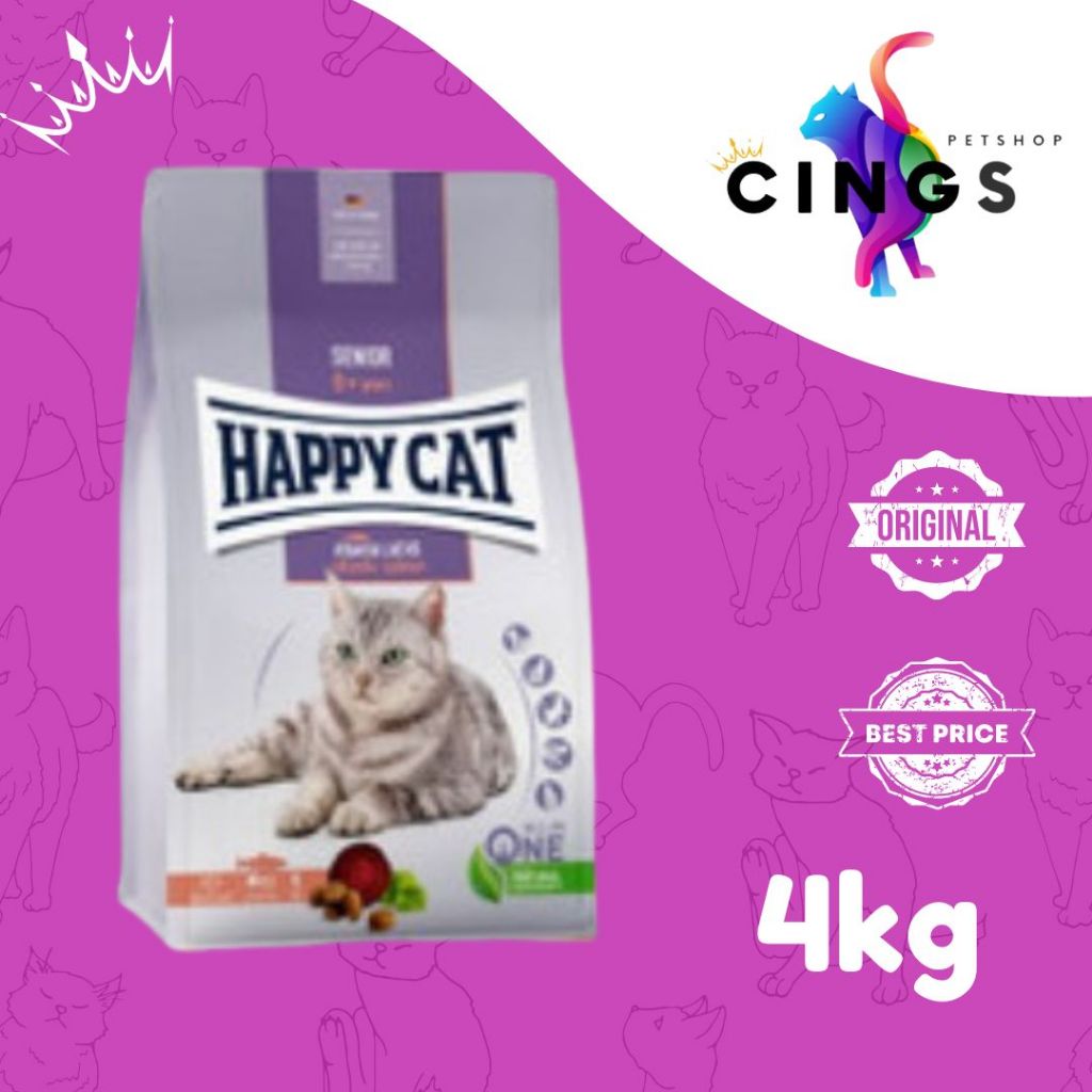 Happy Cat Makanan Kucing Senior Atlantic Salmon 4kg | +8th