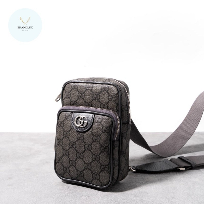 GUCCI Ophidia GG supreme mini bag Grey Black
