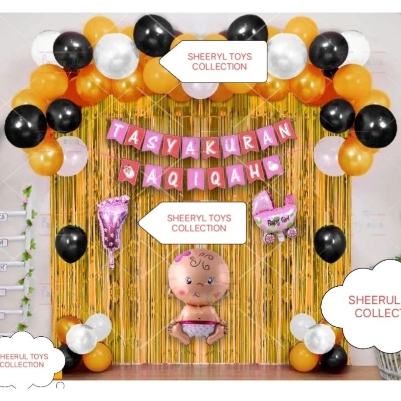 [PAKET]DEKOR TASYAKURAN AQIQAH ANAK BAYI SET DEKOR AQIQAH