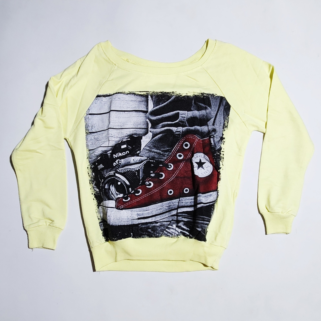 Baju TShirt Kaos Remaja Adult Dewasa Wanita Perempuan Tangan Panjang Long Sleeves Sweater Sweatshirt