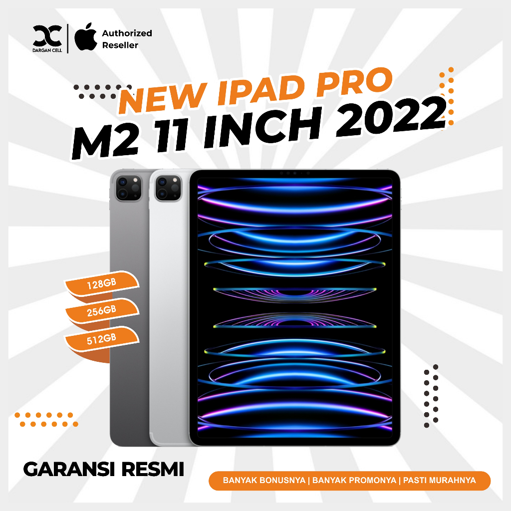 IPAD PRO M2 11" 2022 128GB 256GB WIFI CELL GARANSI RESMI BUKAN SECOND