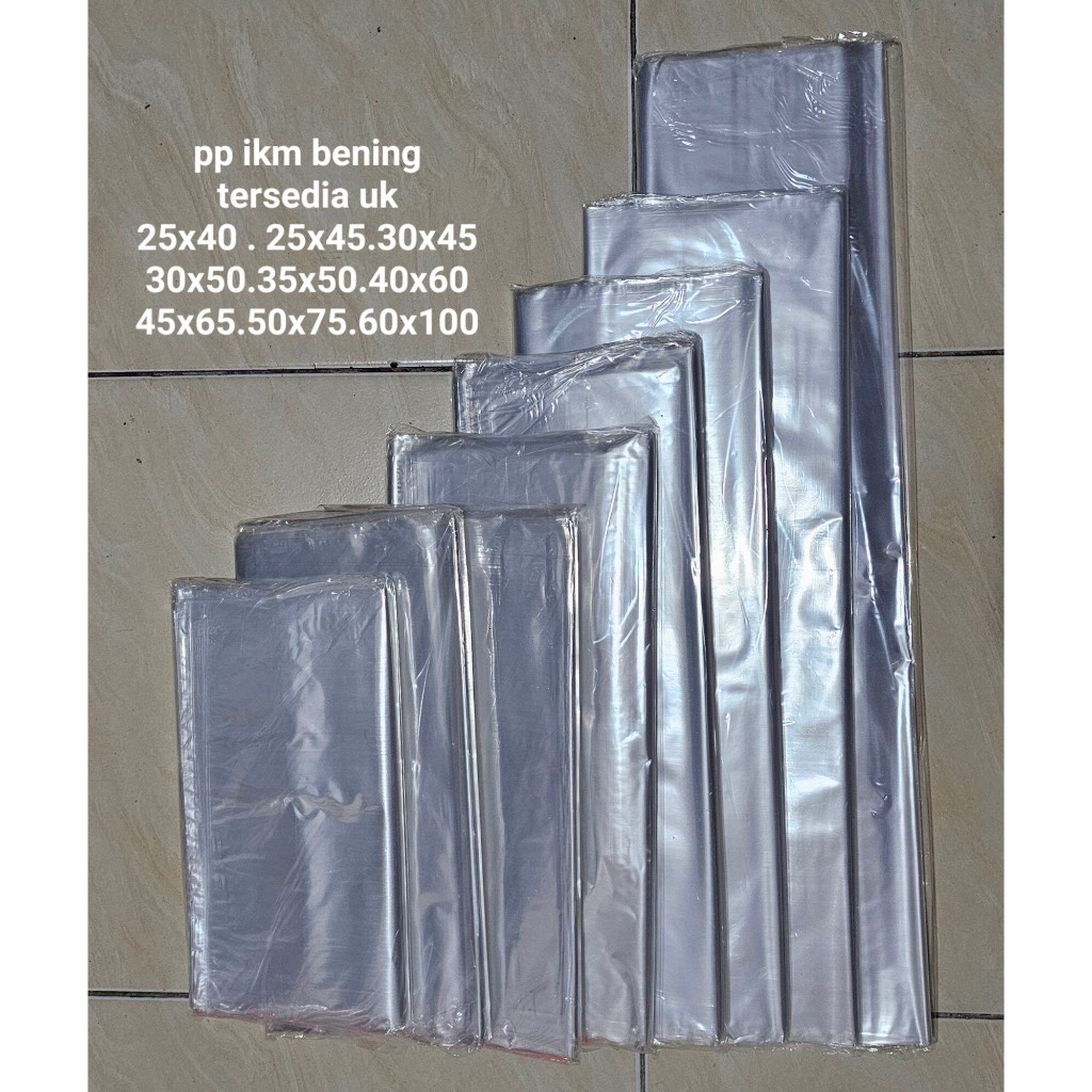 Plastik PP 30x50 35x50 40x60 45x70 50x70 Tebal 0.2 micron