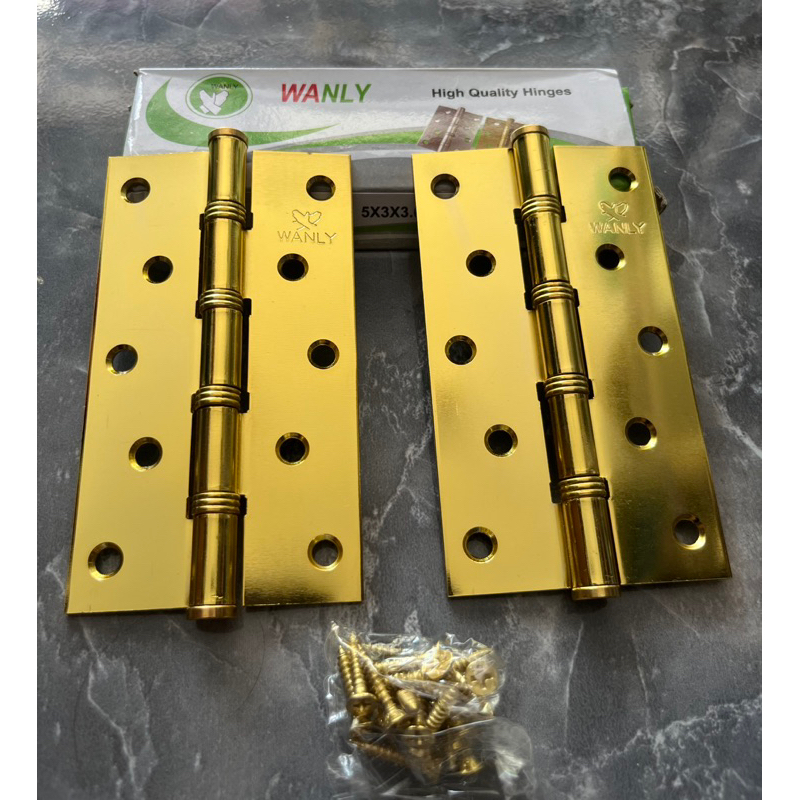 ENGSEL BEARING WANLY GOLD 5" INCH ENGSEL PINTU TEBAL