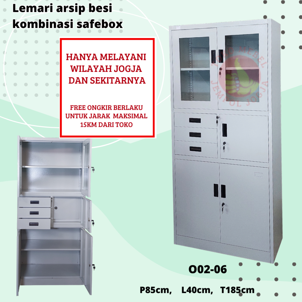 

lemari besi arsip kantor dengan safebox SE 002-06