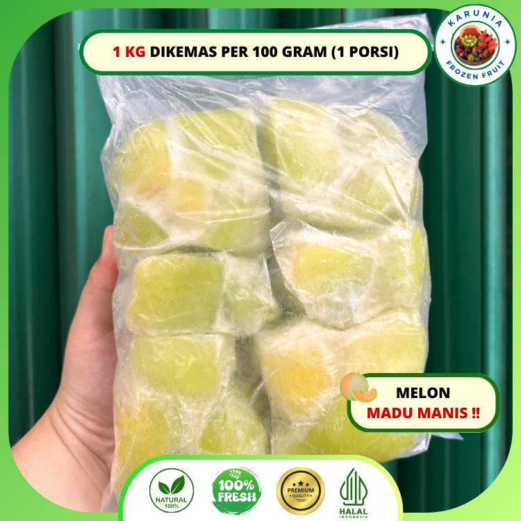 

BUAH MELON BEKU/ MELON FROZEN 1KG/ MELON FROSEN