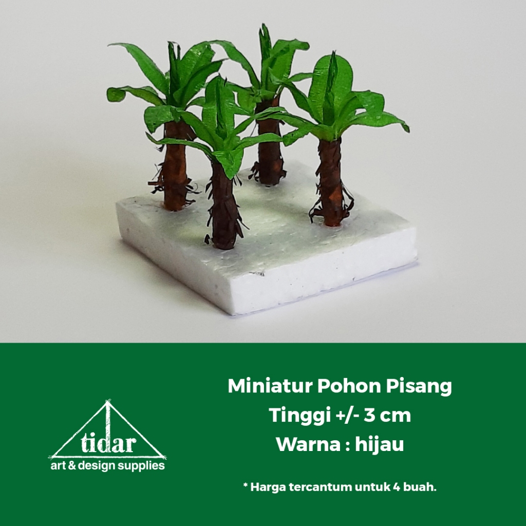 

[MR] MH - Miniatur Maket Pohon Pisang Tinggi 3 cm - Banana Tree Miniature