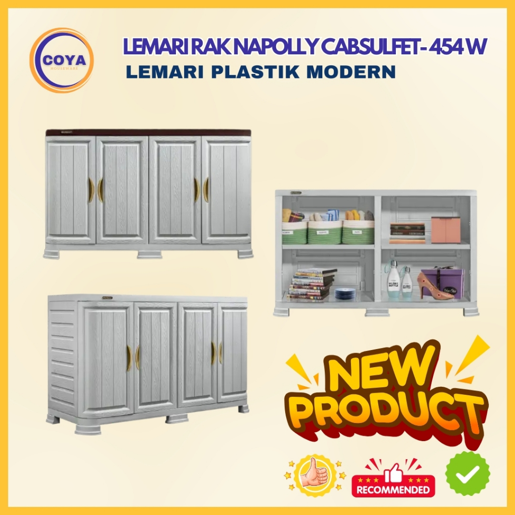 JUMBO - Lemari Serbaguna Bufet TV Napolly Plastik Bergaransi - Cabsulfet 353 / 454