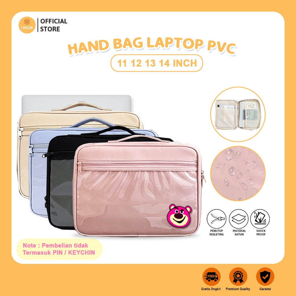 Tas Notebook Asus Acer Lenovo Dell 10 12 11 11,6 13 14 inch Hand Bag Sleeve Tote Bag Wanita Tas Pouc
