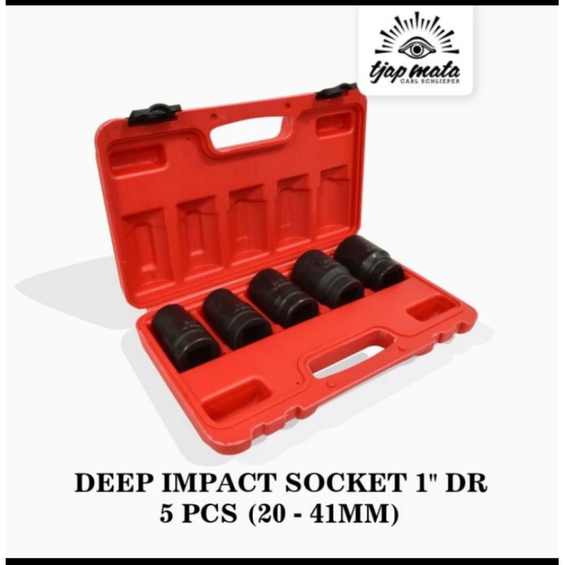 Deep Impact socket 1" DR 5 pcs ( 20 - 41 MM )