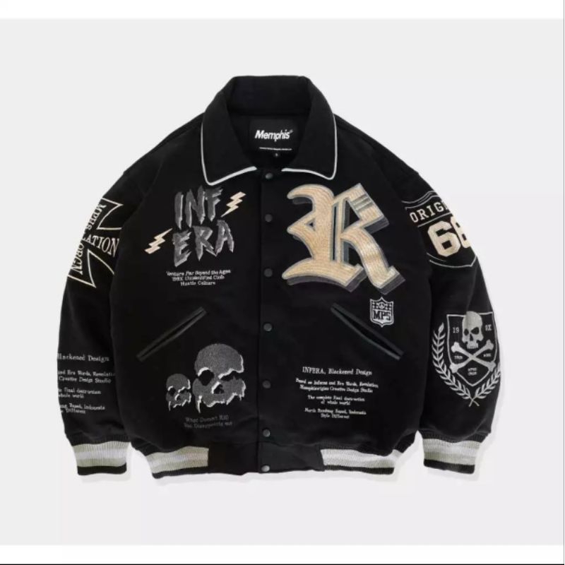Memphisorigins - Jacket Varsity Infera Full Black (Limited Edition)