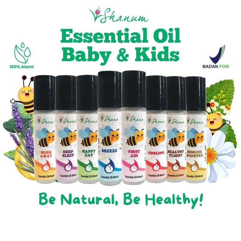 Shanum Essential Oil Roll On Bayi Anak Flu Batuk Pilek Demam Perut Kembung Imun Nafsu Makan cessa