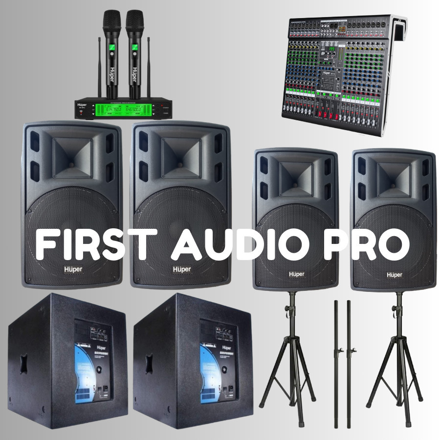 Paket 11 soundsystem Huper 15HA400 + Sub SRP118SE + Huper QX 16