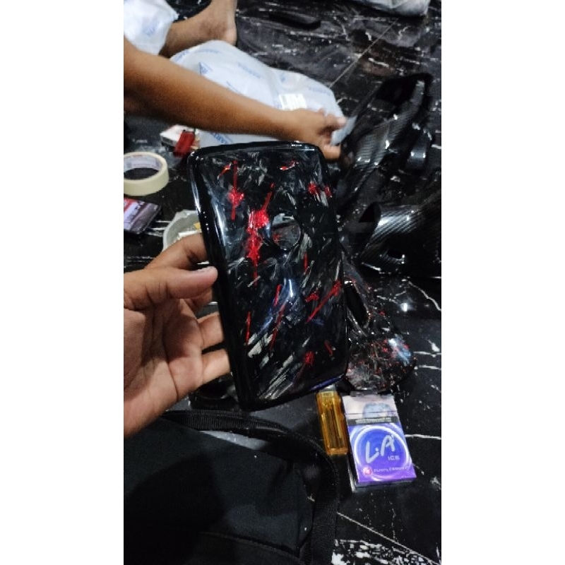 Tutup tangki kotak tangki gl100 carbon forged original serat