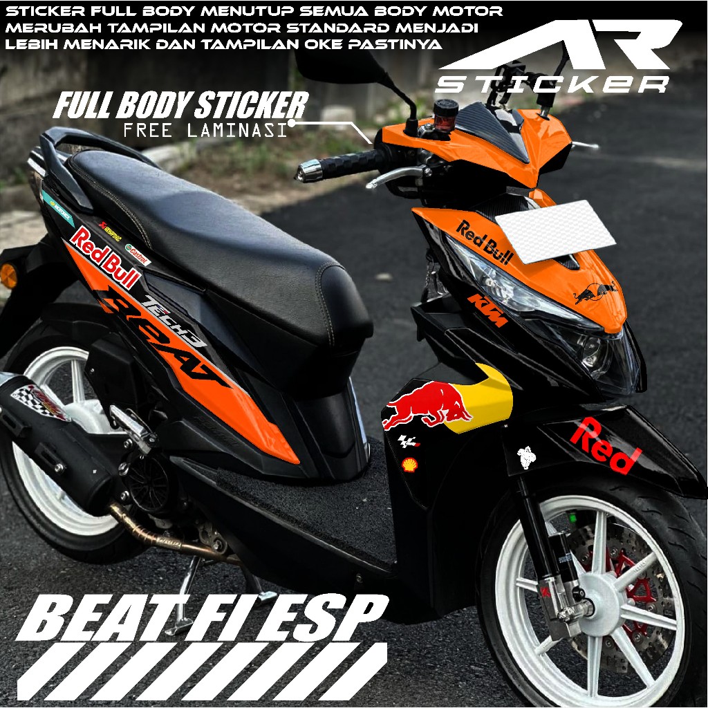 Sticker Motor Full Body Honda Beat ESP/ Street 2016 2017 2018 2019 Stiker Decal Design XBULL