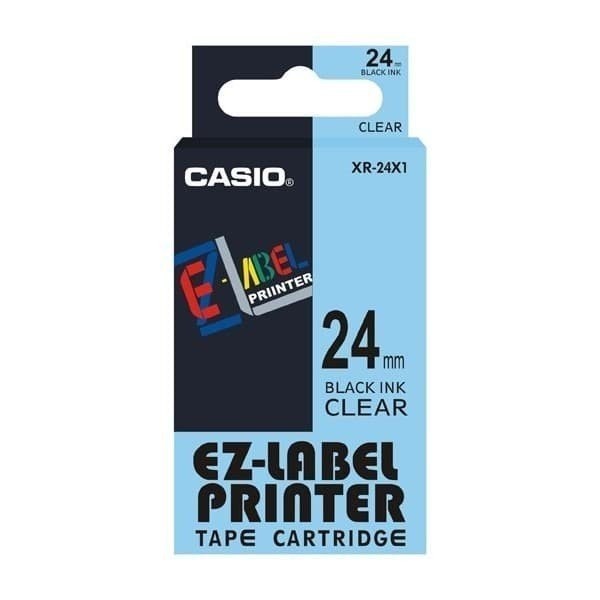 

PITA LABEL CASIO TAPE LABEL BLACK INK CLEAR 24 MM ( PCS ) SALE PROMO