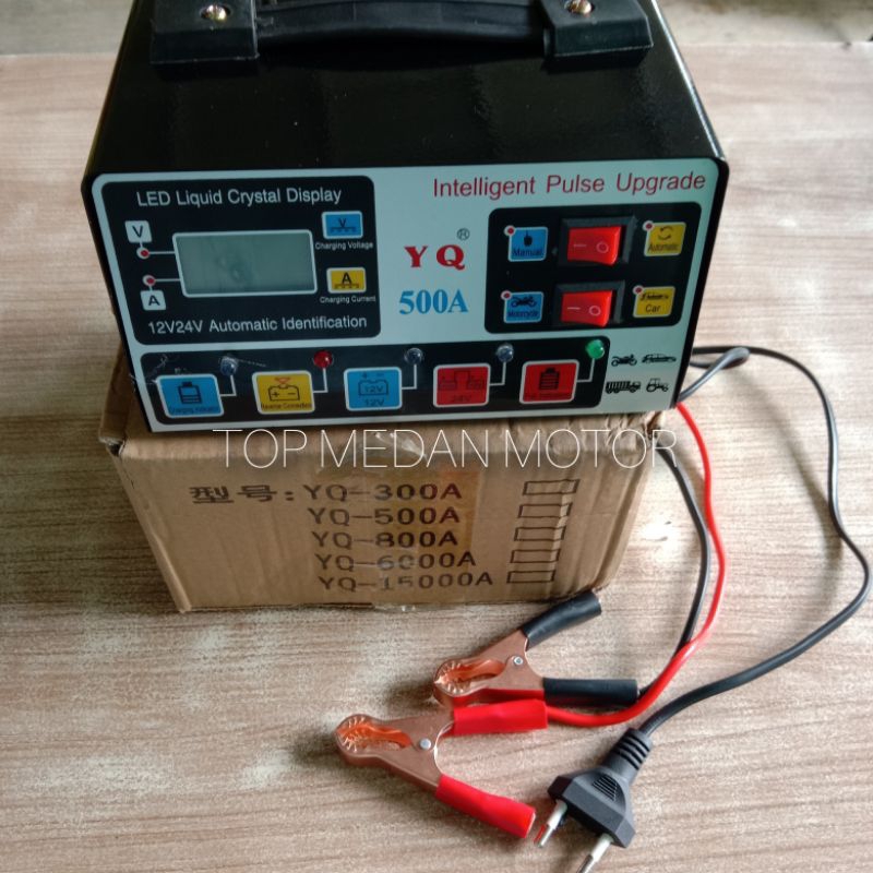 CAS CHARGER AKI 12V 24V MOBIL SEPEDA MOTOR TRUK