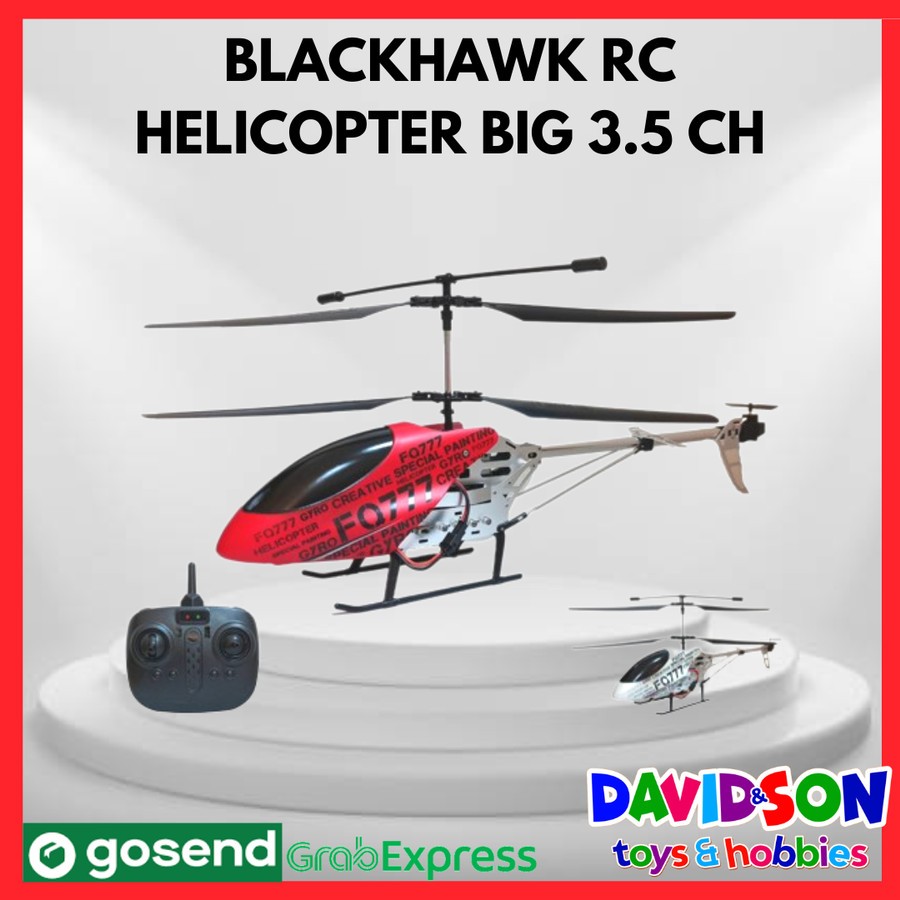 RC HELICOPTER BLACKHAWK 3,5CH / HELIKOPTER 4 ARAH Uk BESAR 45cm M207