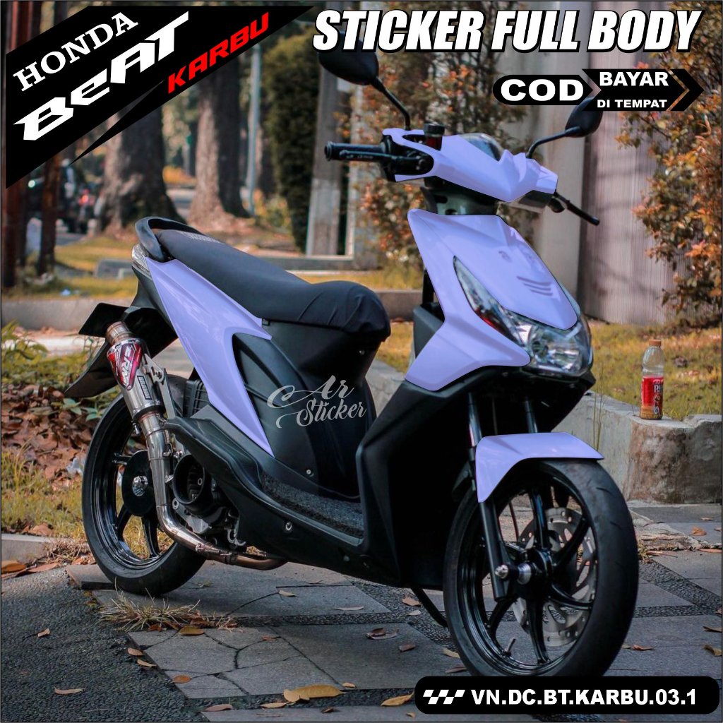 Decal Stiker BEAT KARBU full Body POLOS Sticker full Body Motor BEAT KARBU
