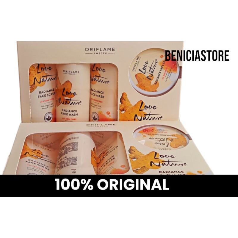 ORIFLAME LOVE NATURE Facial Radiace Face Kit 4 in 1