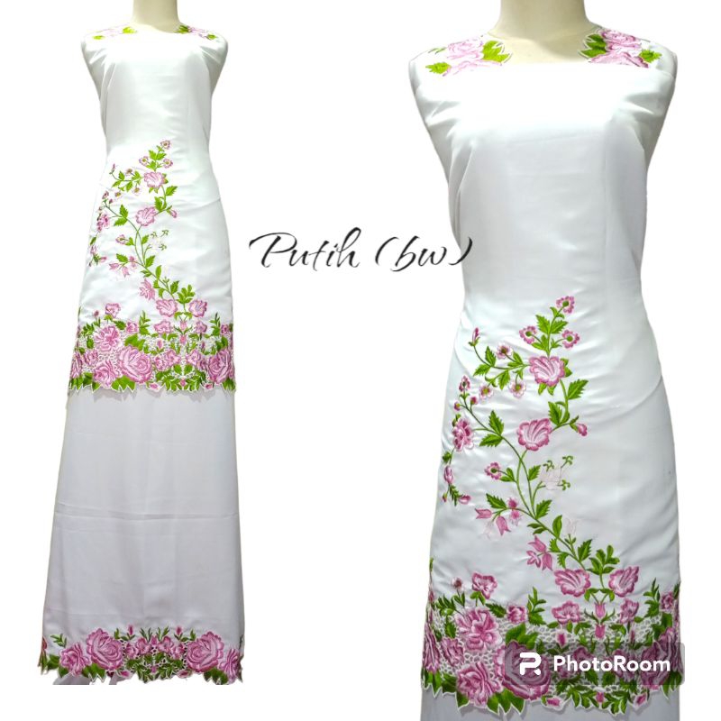 Bahan Baju Kurung Bordir Motif Kerancang/Motif Bordir Kerancang Jalar 5