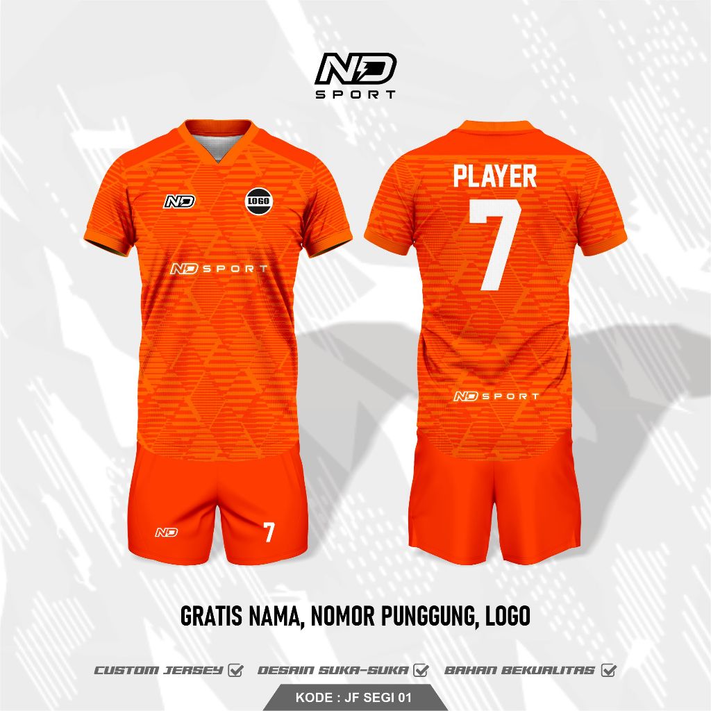 BAJU JERSEY FUTSAL BOLA MINI SOCCER FULL PRINTING BEBAS CUSTOM DESIGN FREE NAMA PUNGGUNG DAN NOMOR (