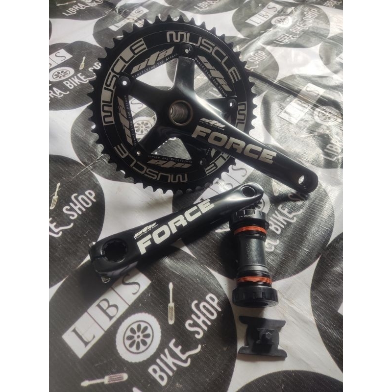 CRANK SET OTA FORCE MUSCLE HOLLOWTECH 2 FIXIE FIX GEAR 48T HITAM