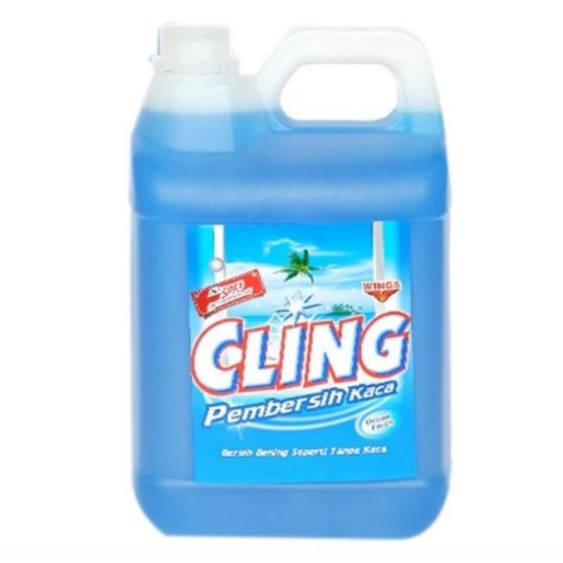 CLING Pembersih Kaca Biru 4 L