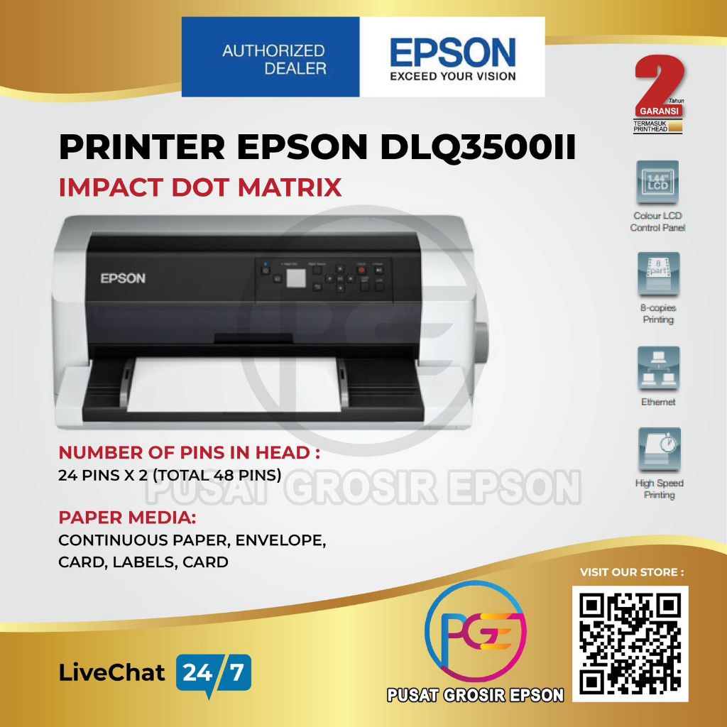 EPSON DLQ-3500II DLQ3500II IDLQ 3500II IMPACT PRINTER