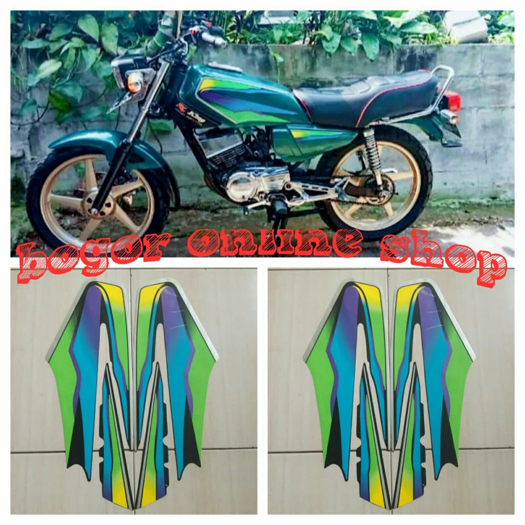 stiker motor rx king 1999 hijau