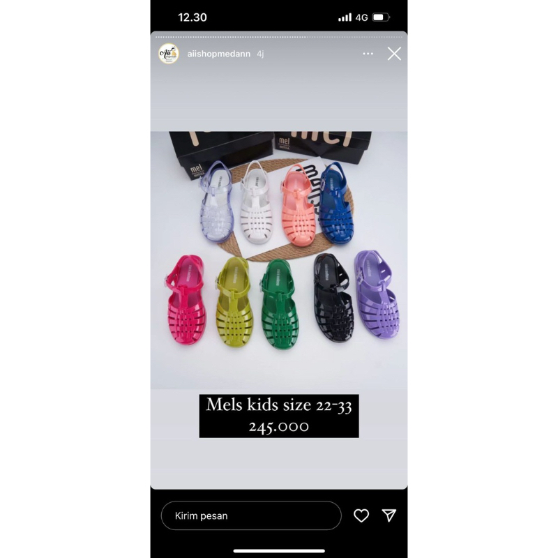 mini melissa black new