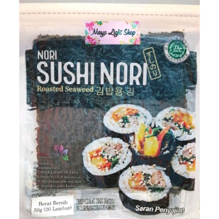 

XPRESS Nori sushi isi 2 lembar dry seaweed sushi java sakao bento halal kimbap rumput laut murah promo sale sushi nori
