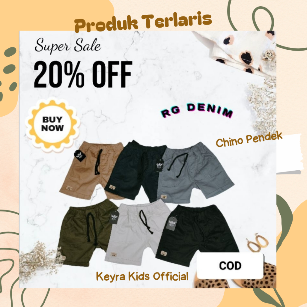Terlaris  Celana chino pendek anak laki laki model terbaru / Celana kolor anak cowok / Celana santai