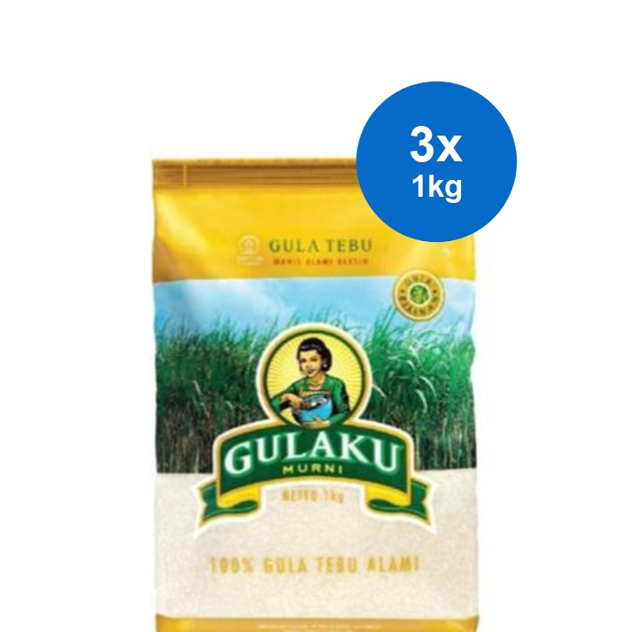 

FREE ONGKIR Gulaku Gula Tebu Alami 3 x 1 kg